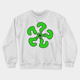 Green Question mark Crewneck Sweatshirt